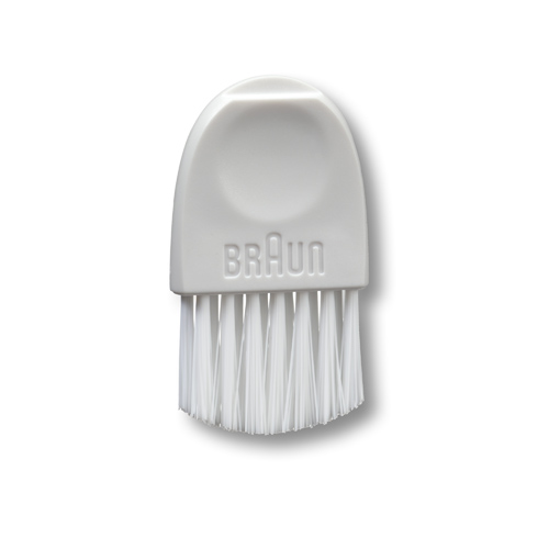 Cleaning brush with opening tool for battery lid